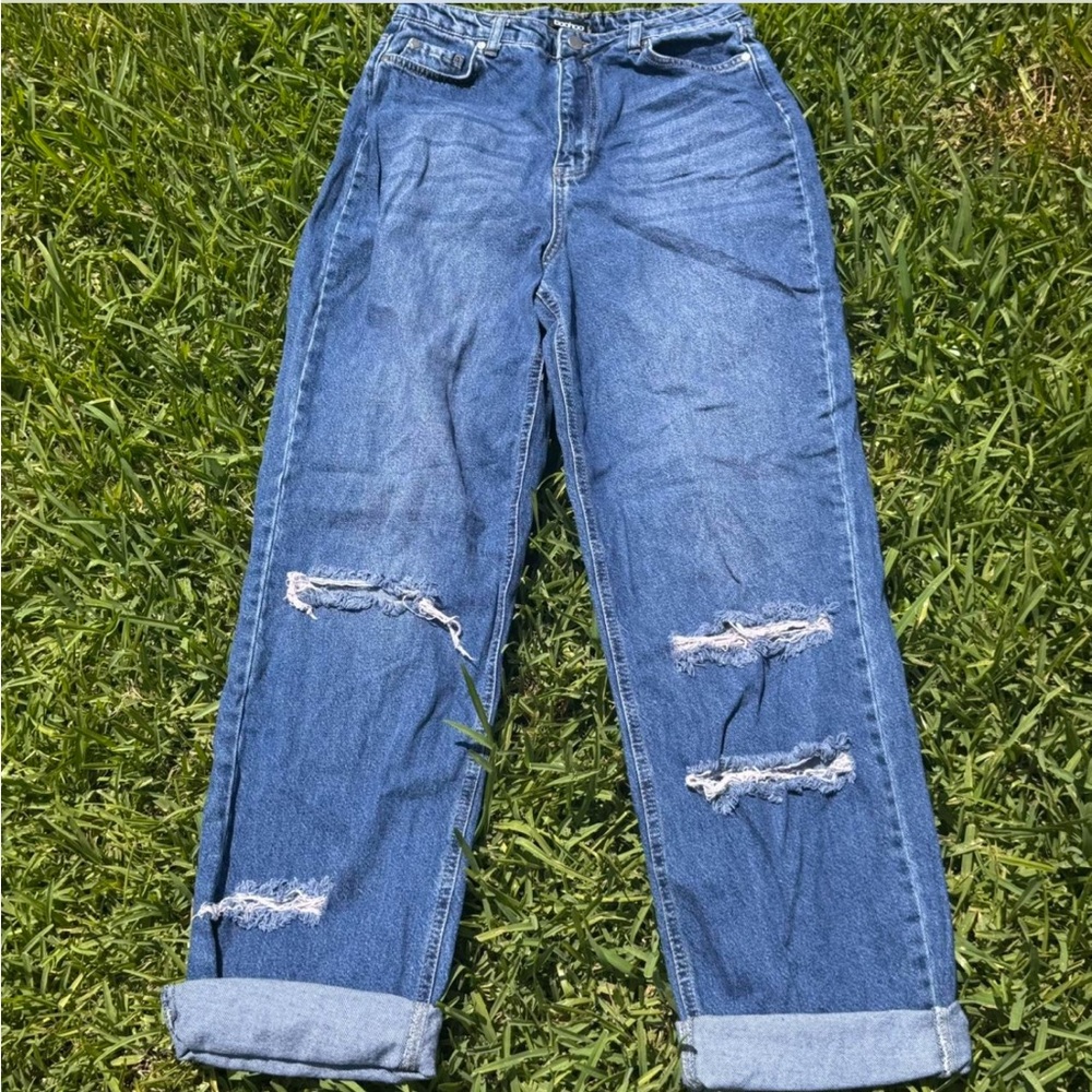 Classic Blue Ripped Women Jeans